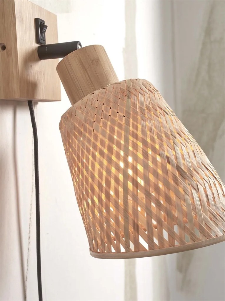 Aplica de perete eco din bambus Java nat/15x17, natural