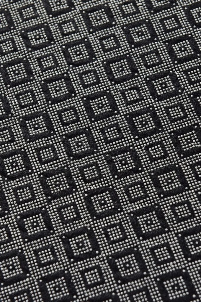 Covor, Black White Djt, 120x200 cm, Alb/Negru