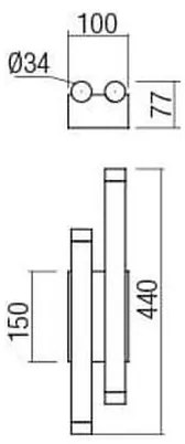 Aplică LED Redo 01-2035 MADISON 4xLED/4W/230V negru