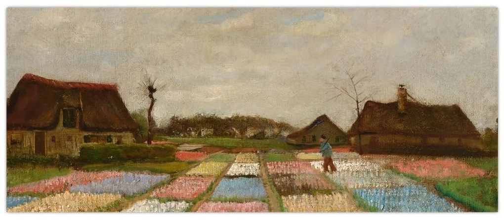 Tablou - Vincent van Gogh, Flower Beds in Holland, reproducere (120x50 cm)