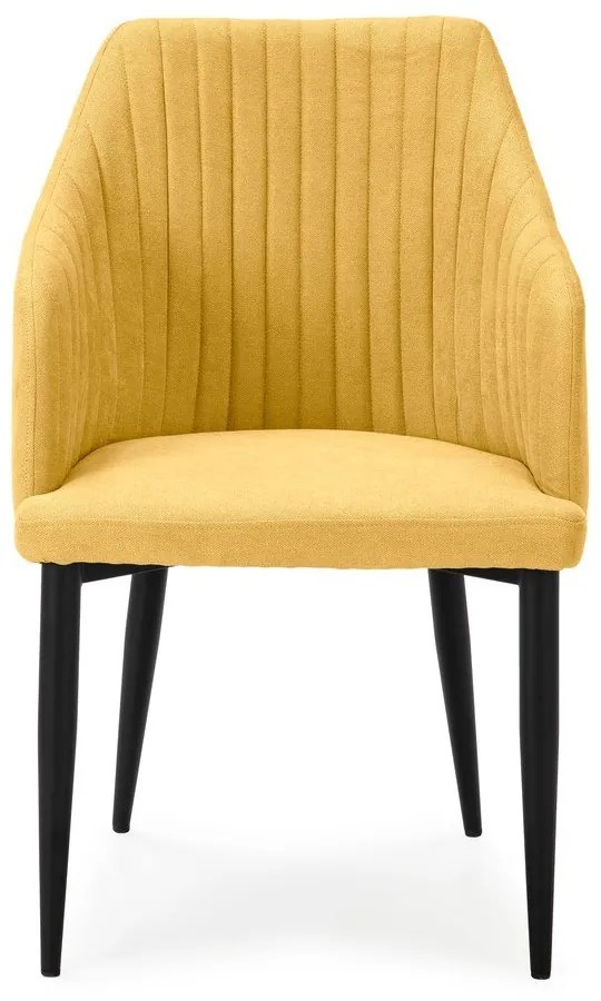 Set de scaune de sufragerie galben 2 buc. tapițat Nadi – Marckeric