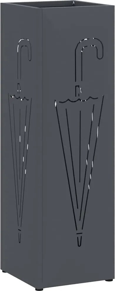 vidaXL Suport pentru umbrele Antracit 15,5 x 15,5 x 49 cm Metal