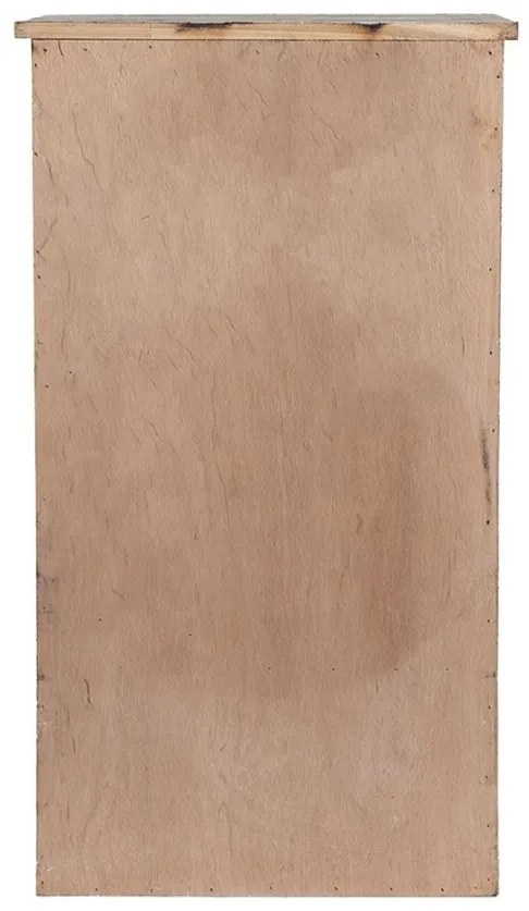 Dulap de perete, alb, din lemn, cu 3 compartimente, aspect vintage, Hout
