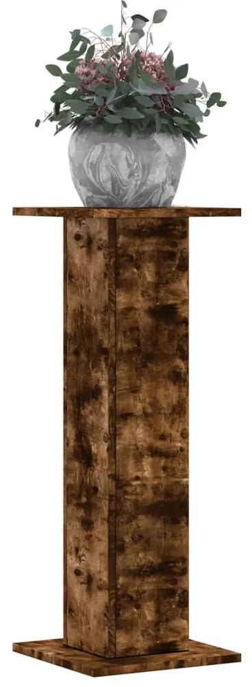 vidaXL Suporturi de plante 2 buc. stejar fumuriu 30x30x80 cm lemn