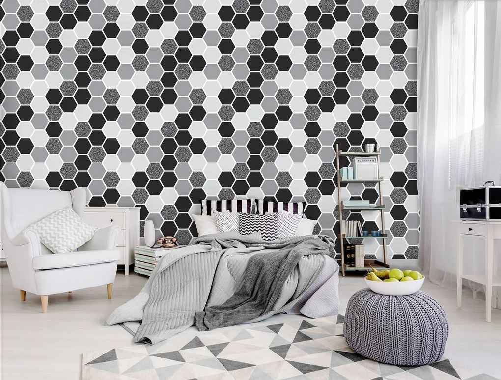 Fototapet - Hexagon mozaic (254x184 cm)
