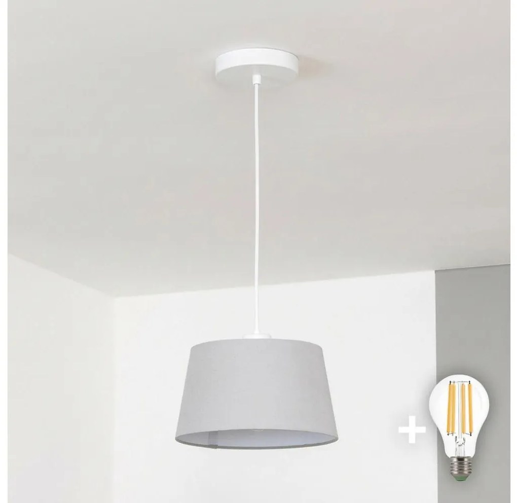 Brilagi - Lustră LED pe cablu CERIA 1xE27/40W/230V Ø 25 cm gri