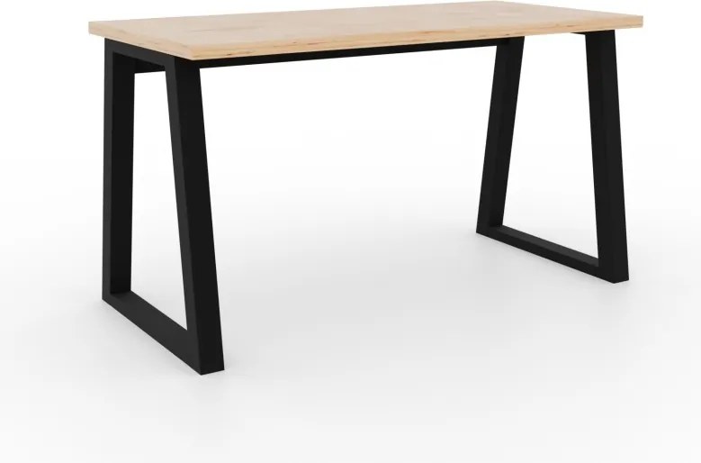 Birou IWO – 135x65x75.2 cm – Stejar Artisan / Negru