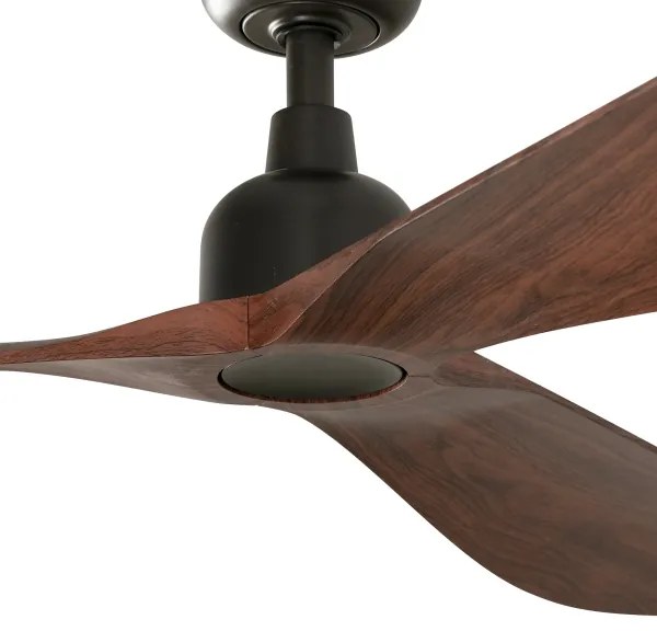 Ventilator de tavan FARO 34362 OUTWOOD L maro/negru d. 150 cm IP44 + telecomandă