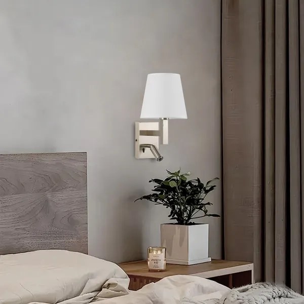 Lampă LED de perete Brilagi DAYA 1xE14/40W/230V + LED/3W alb/crom mat