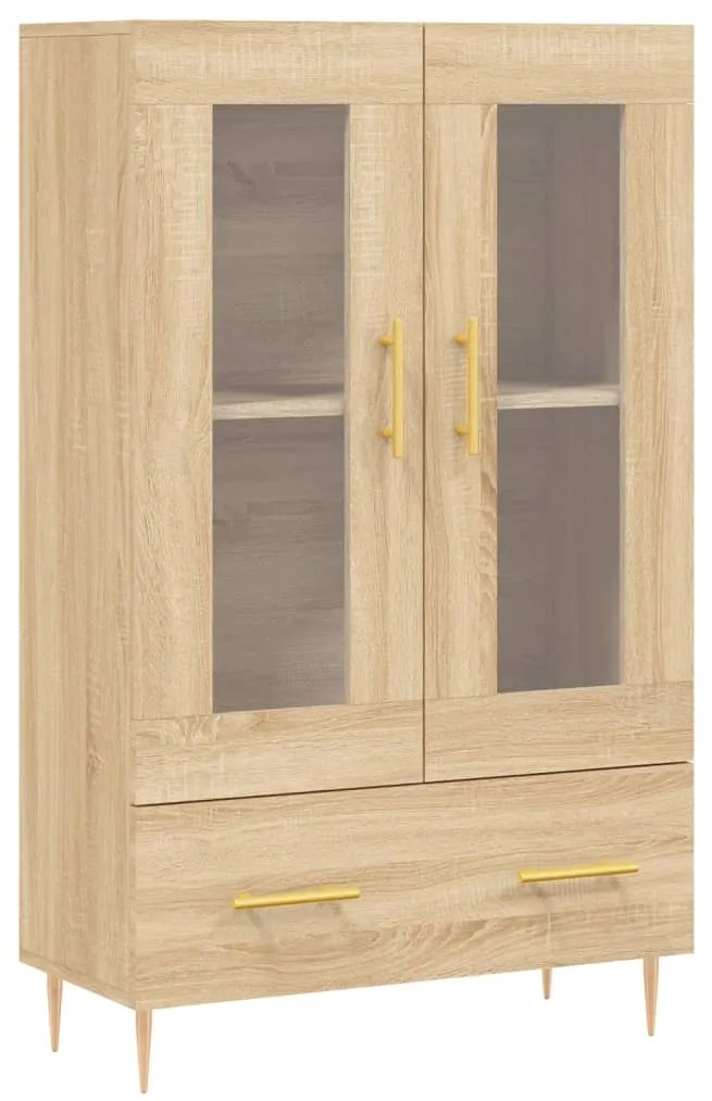 828287 vidaXL Dulap înalt, stejar Sonoma, 69,5x31x115 cm, lemn prelucrat