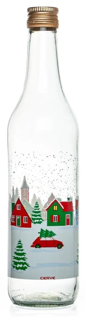 Sticlă cu dop Cerve Snow Village 0,5 l