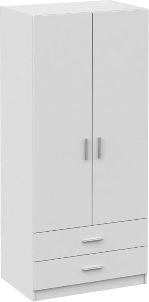Dulap INVITA Tip 5, alb, DTD lamimat, cu 2 usi si 2 sertare, 90x60x200