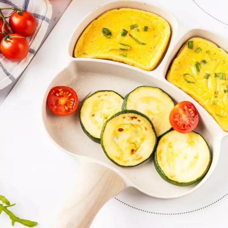 Tigaie cu 3 compartimente Klausberg KB 7825, 19 cm, Finisaj marmura, Inductie, Bej