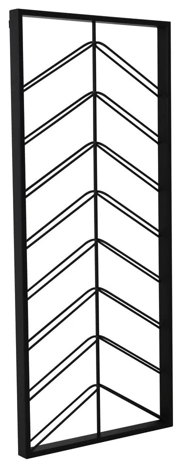 Raft pentru sticle de vin negru pentru perete din metal număr de sticle 16 70x160x6 cm Malbeo – Light &amp; Living