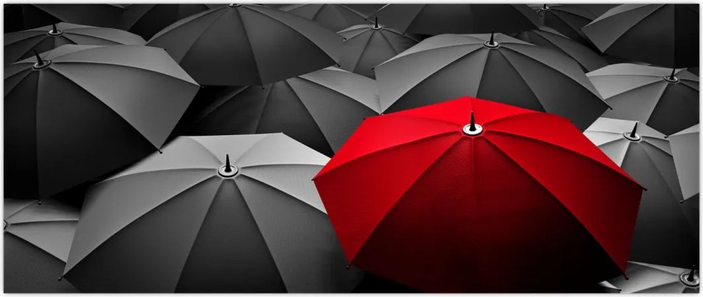 Tablou cu umbrele deschise (120x50 cm)