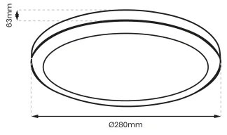 Plafonieră LED pentru baie Brilagi PERA LED/24W/230V d. 28 cm IP65 negru