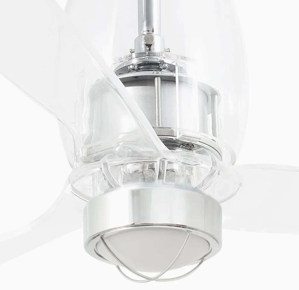 Lustra cu Ventilator si telecomanda ETERFAN M LED transparent