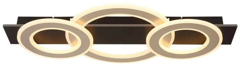 Plafoniera LED slim MDF maro JAYDEN
