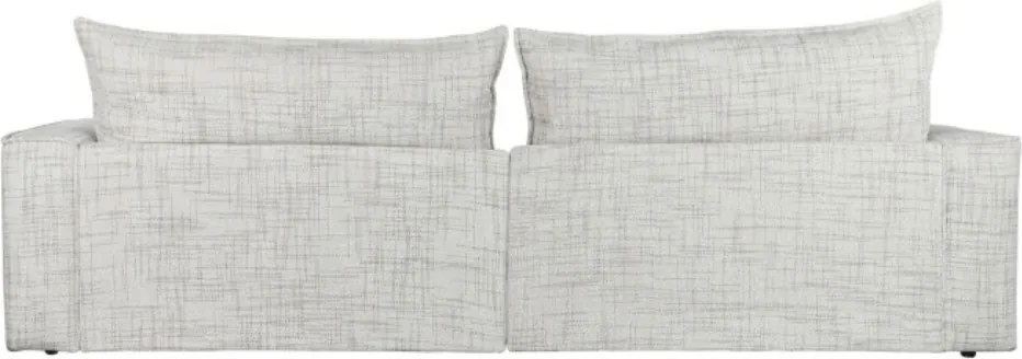 Canapea modulară 3 locuri din in natur, cu perne ample și roți, 100 x 296 x 99 cm, „Lidia”