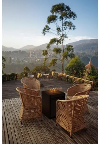 Șemineu de exterior pe gaz Planika Square GAS 79,7x48 cm 10kW