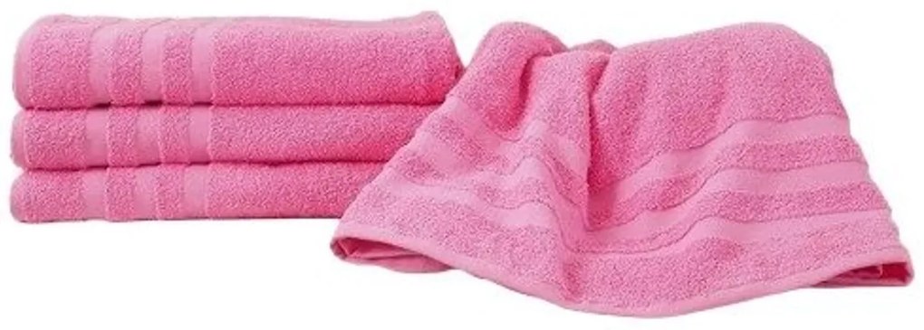 Prosop LINEA 50x100 cm roz, 100% bumbac