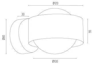 Aplica de perete design minimalist Massimo plus albastru