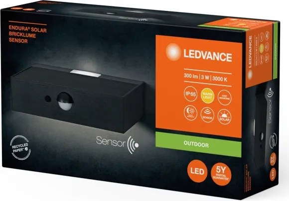 Ledvance ENDURA SOLAR LED 3W 4,2V IP65 lampă solară de perete cu senzor