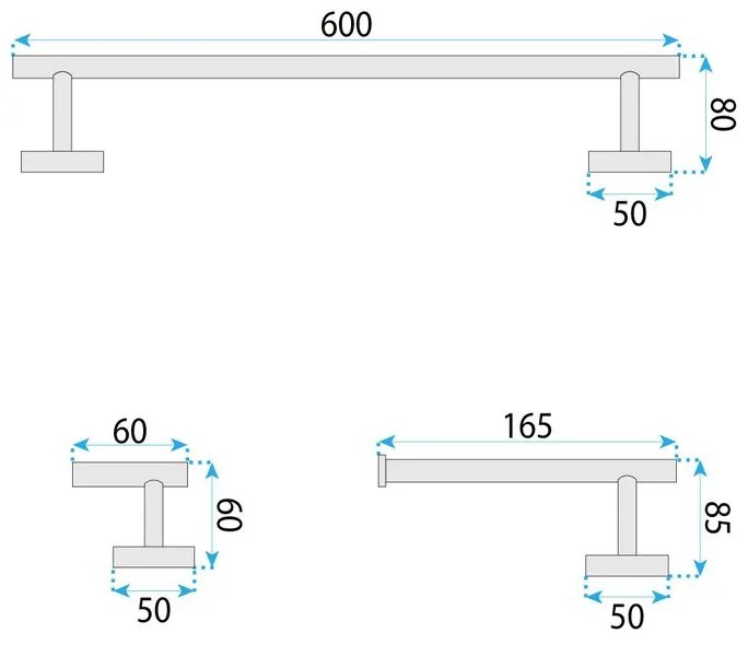 Set accesorii pentru baie Ari auriu 4 piese