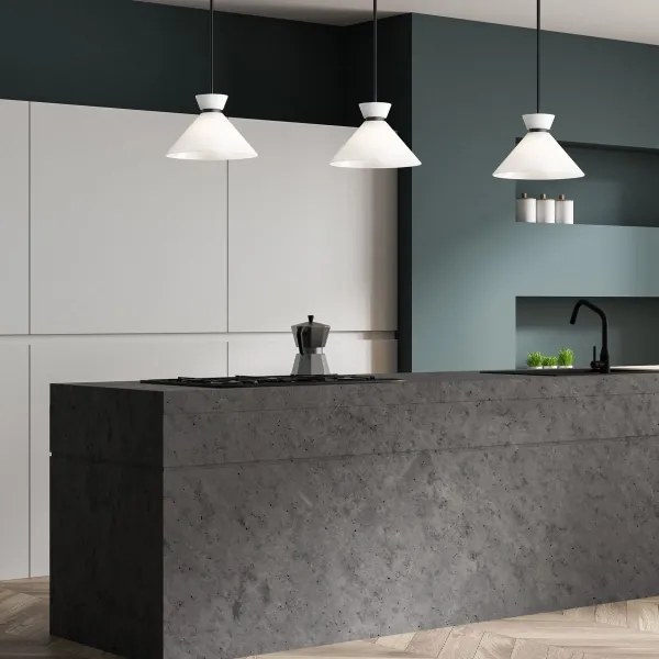 Alora Mood ALM-HALSTON-P-M-BK - Lustră cu tijă HALSTON, 1xE27/60W/230V, neagră