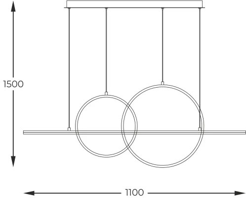 Lustră LED pe cablu Zuma Line MD7358-2A-3GT CHOLET LED/34W/230V auriu