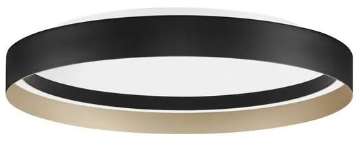 Plafoniera circulara aluminiu negru/auriu LED CCT LUMIA 60cm