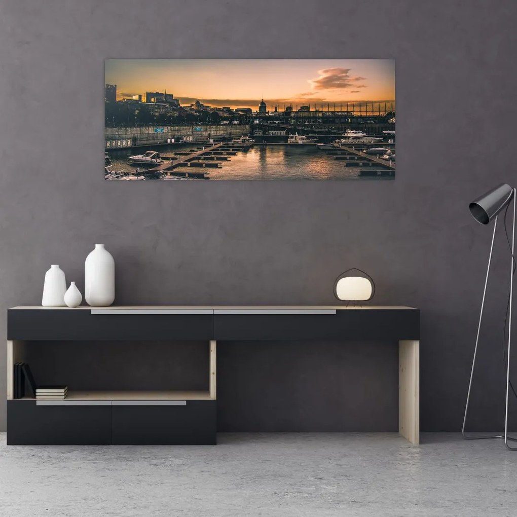 Tablou - orașul port (120x50 cm)
