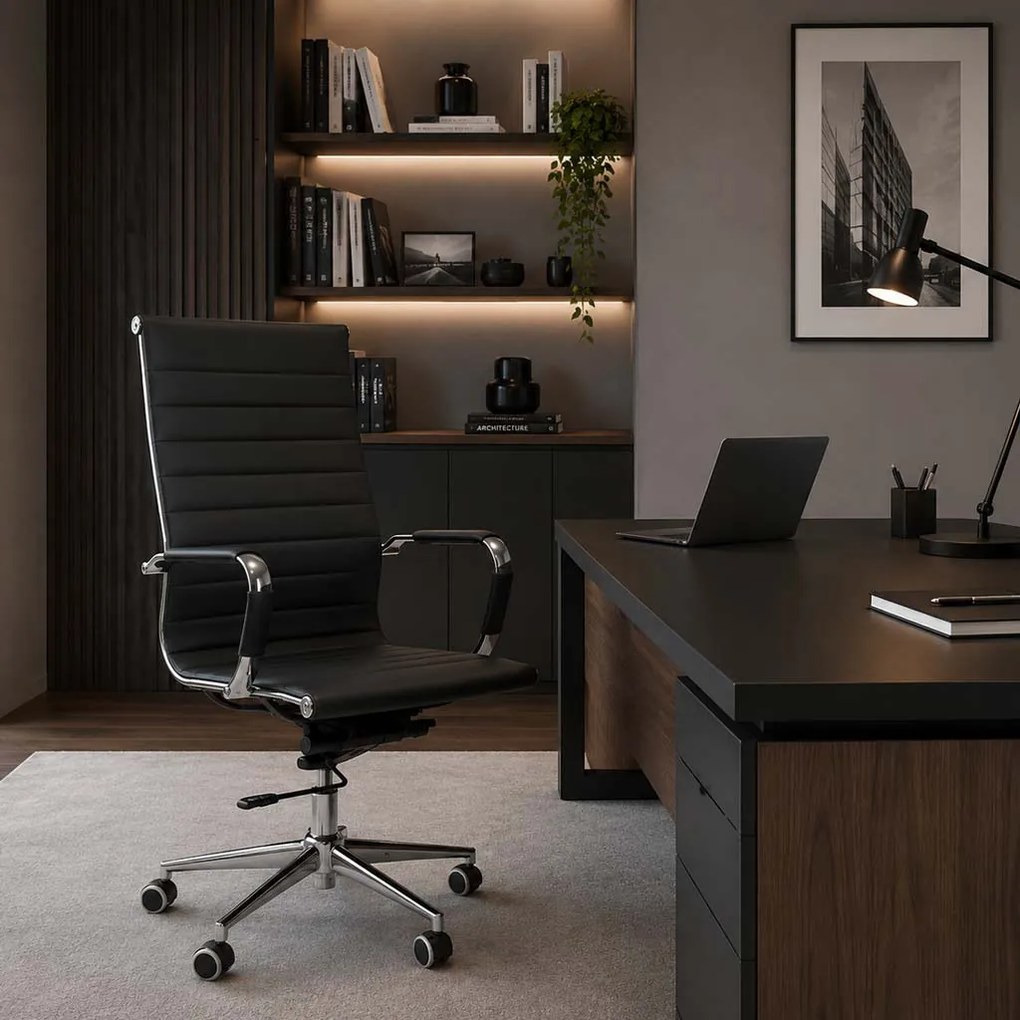 Scaun directorial modern OFF 802 negru