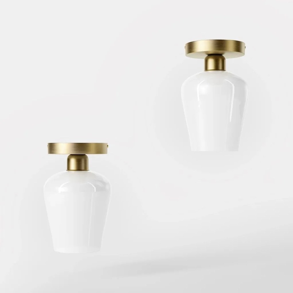 Plafoniera design italian din alama si sticla Talis