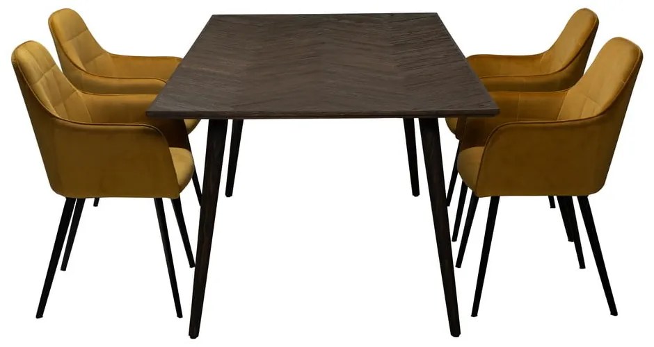 Masă de dining cu aspect de lemn de ulm 100x220 cm Bone – DAN-FORM Denmark