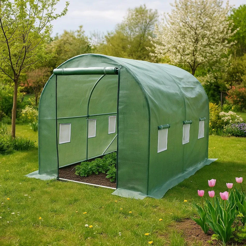 Copertină de rezervă pentru seră Happy Green verde, 2 x 3 m