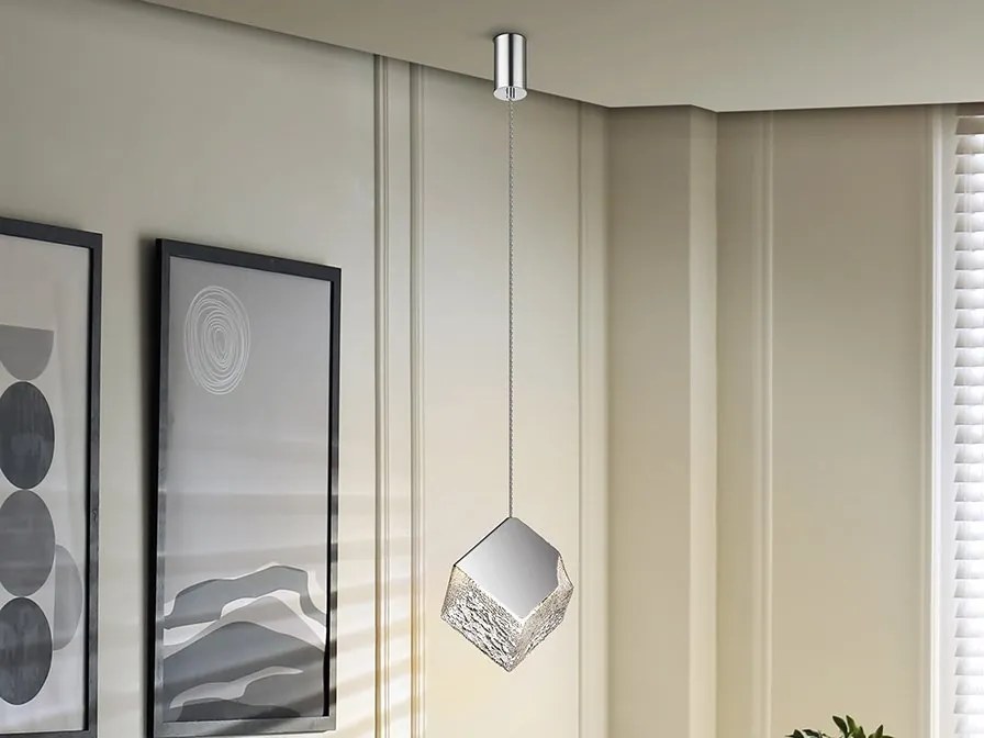 Lustra/Pendul design decorativ Priscila crom