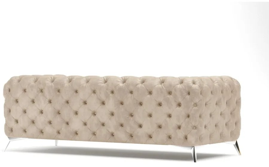 Canapea bej cu tapițerie din catifea 225 cm Chelsea – Ropez