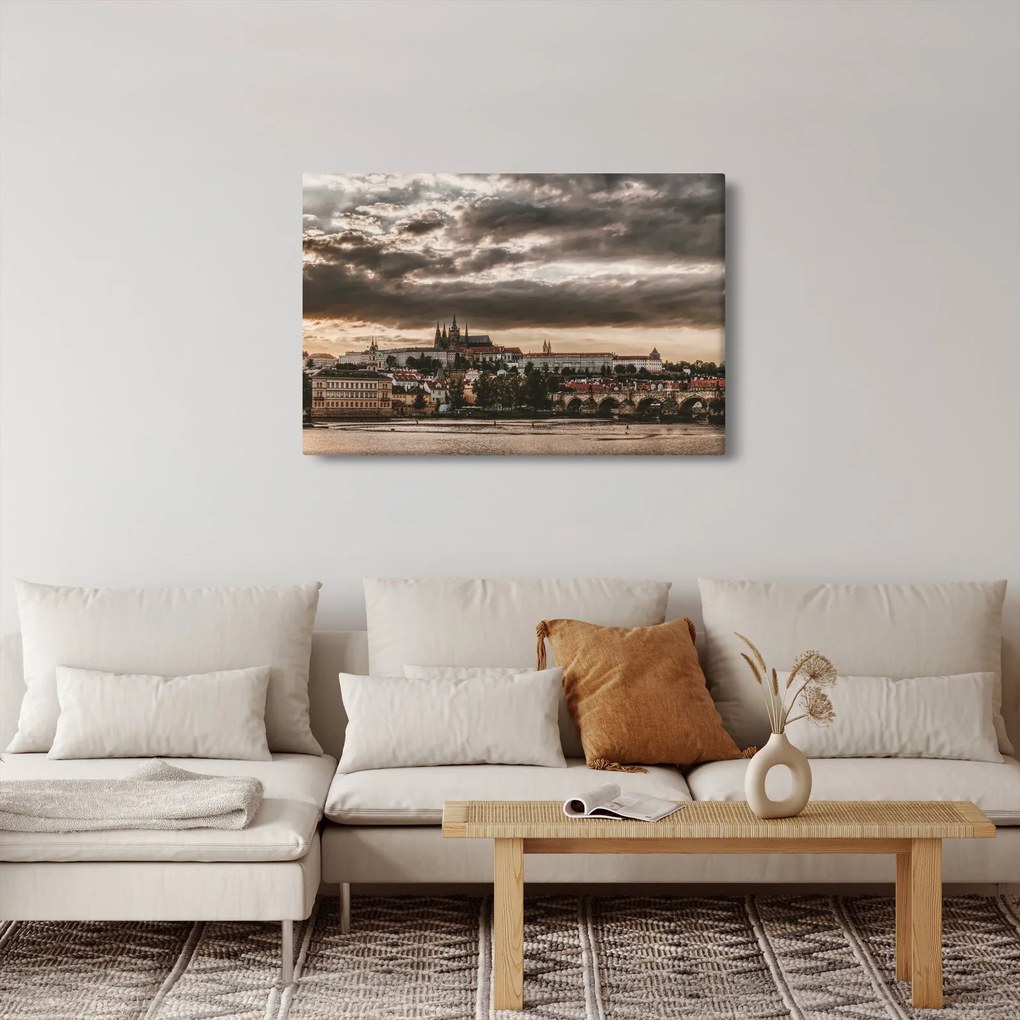 Tablou Castelului Praga în amurg (90x60 cm)