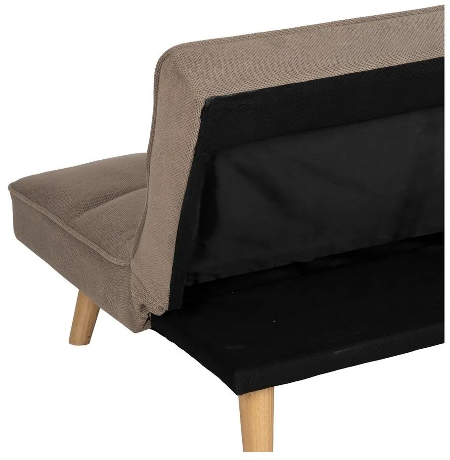 Canapea bej extensibilă cu tapițerie din chenille 175 cm – Ixia