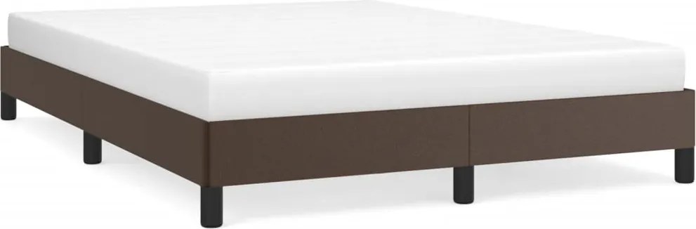 vidaXL Cadru de pat, maro, 140x200 cm, piele ecologică
