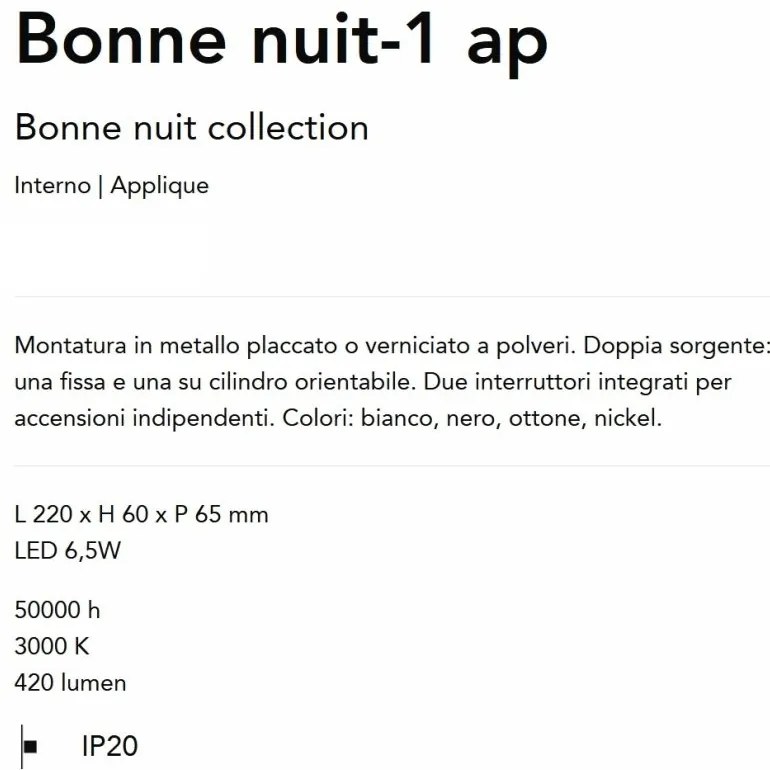 Aplica LED stil minimalist Bonne nuit-1 ap negru
