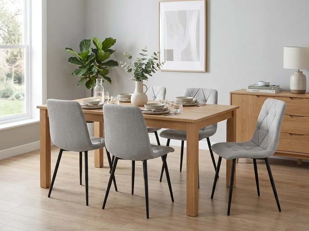 Scaun LIBRA PLATINUM GREY gri cu picioare negre