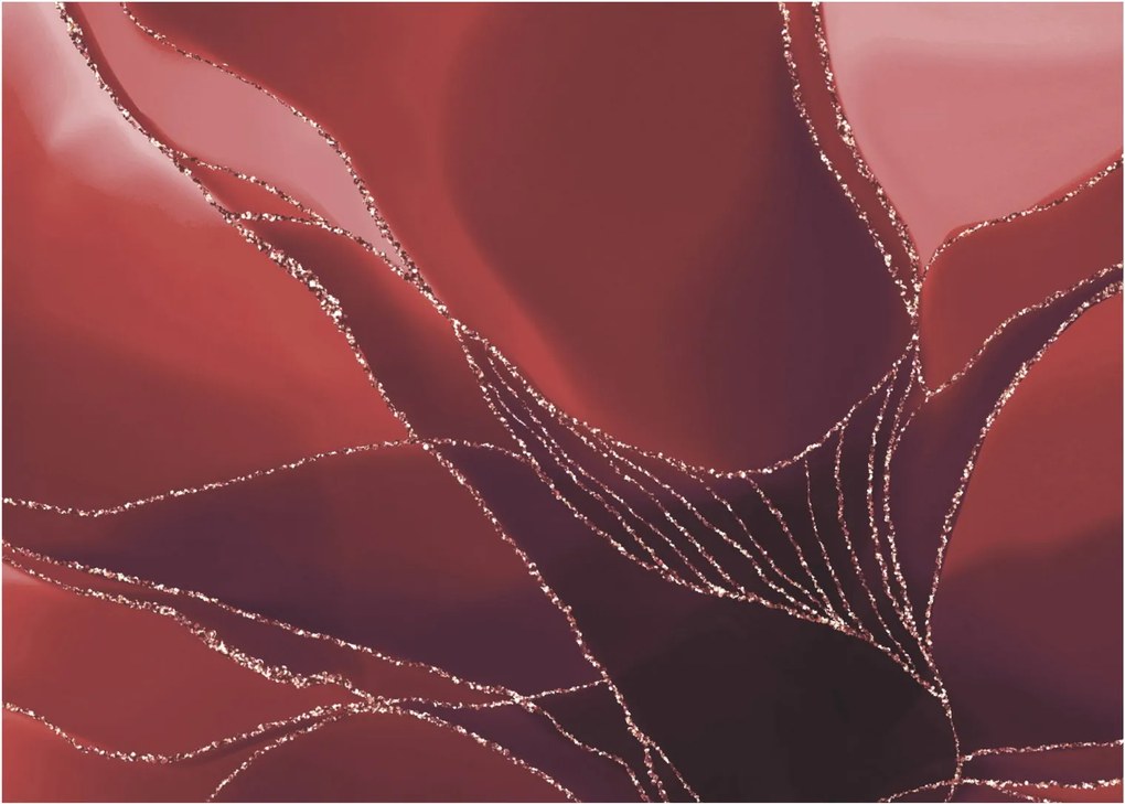 Tablou - Floare abstractă roșie N⁰2 (70x50 cm)