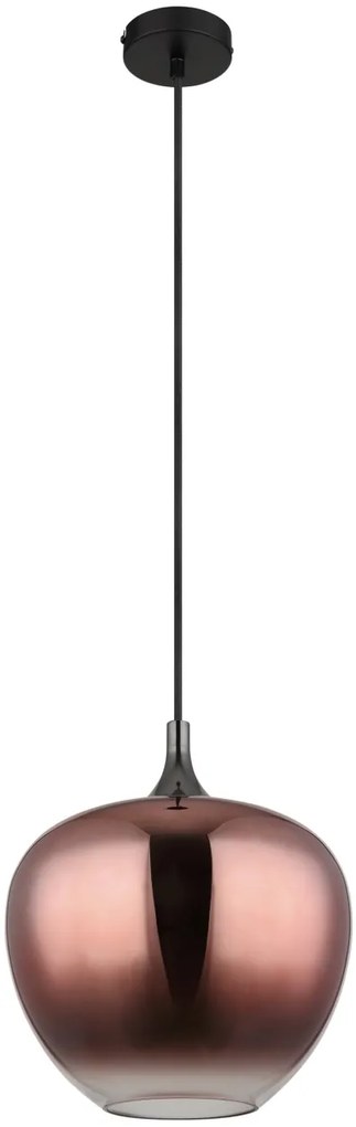 Pendul design modern MAXY negru/cupru