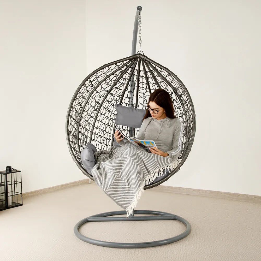 Scaun agăţat, gri, NOLAN NEW