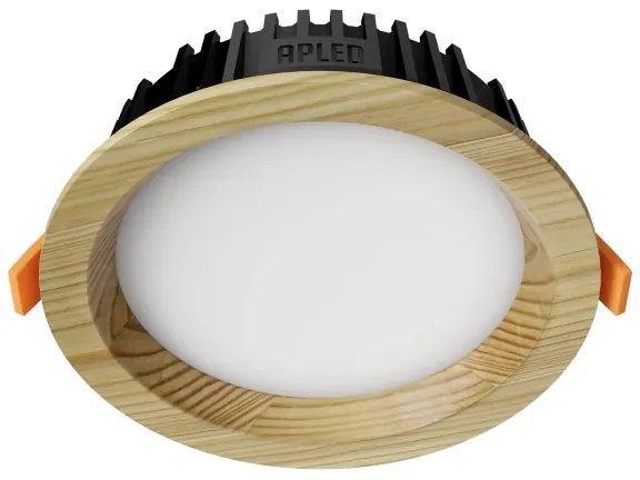 Corp de iluminat LED încastrat RONDO LED/6W/230V 3000K d. 15 cm lemn masiv pin APLED