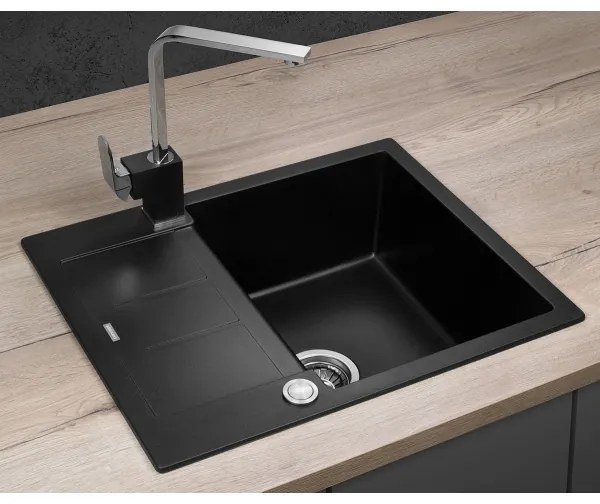 Concept DG05C45BC - Chiuvetă de bucătărie CUBIS 50x62 cm din granit, negru