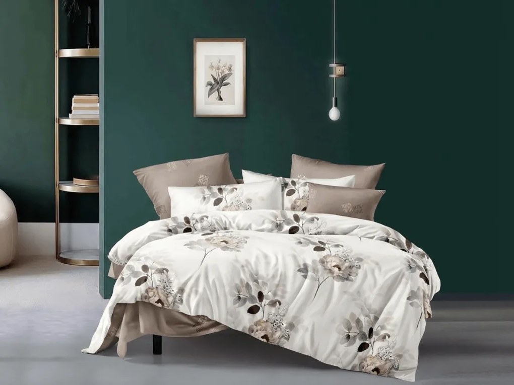 Lenjerie de pat reversibila DUO SENSE CARMELIA cu modele + husa pentru perna 40x50 cm GRATUIT Dimensiune lenjerie de pat: 70 x 90 cm | 140 x 200 cm