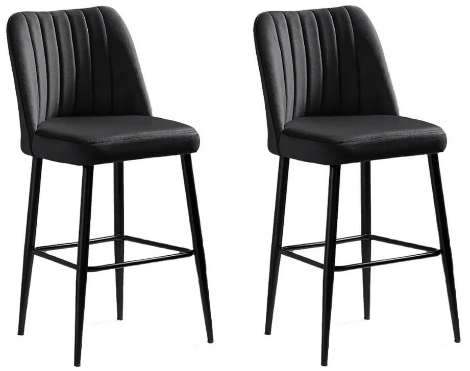 Set de scaune de bar Vento Anthracite and Black, 2buc., 2 buc.